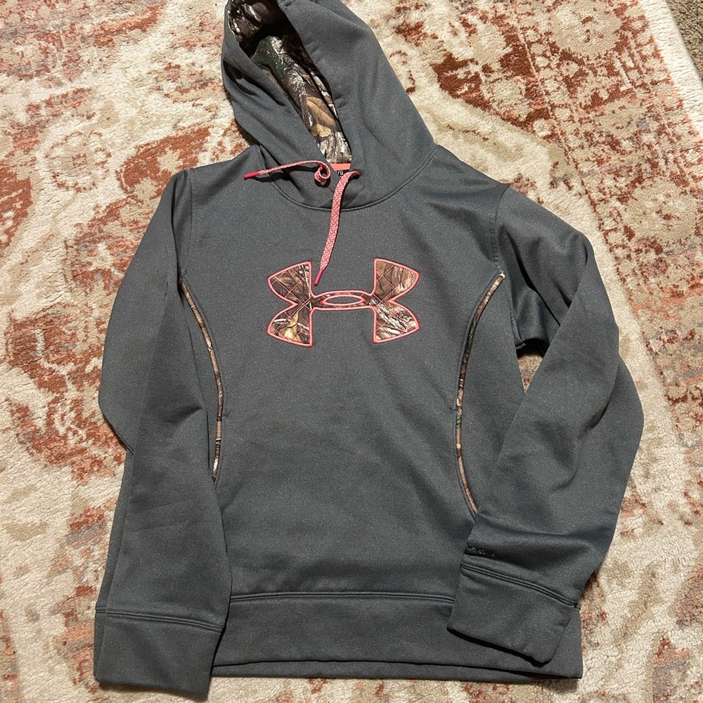 Under Armour Grey, Camo and Pink Women’s Hoodie